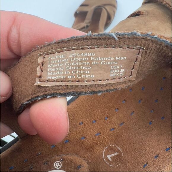 Dr. Scholls Sandals Women's 7 Cline Brown Leather Gel-Pac Insole comfort - Picture 7 of 7